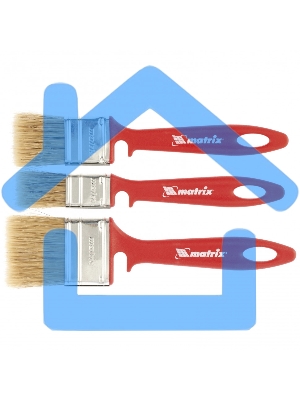 Набор кистей Matrix для эмалей 25 мм, 35 мм, 50 мм, натуральная щетина, пластиковая рукоятка 83355