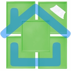 Поддон для пастилы Pullman PL-010203-5 зеленый 5шт+лопатка универс. прямоугольный р-р 327х288х6,6мм