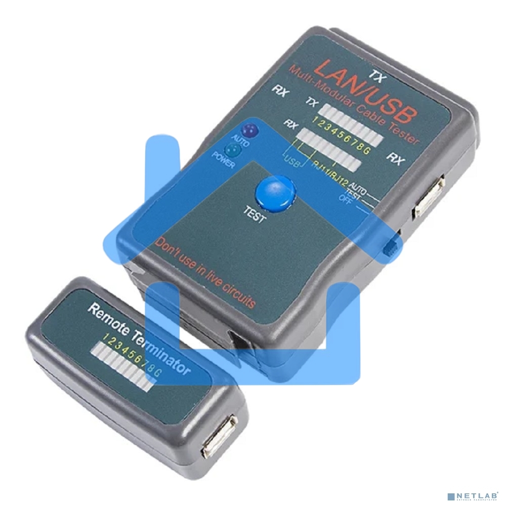 Тестер кабеля универсальный RJ-45+USB 251454 Rexant