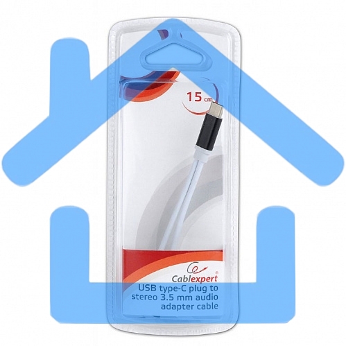 Переходник Cablexpert USB Type-C/Jack3.5 F+ Type-C F, черный, пакет (CCA-UC3.5F-02)