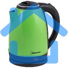 Чайник электрический HOMESTAR HS-1010, нержавейка,1.8л, зеленый,1500Вт (в уп. 12 шт)