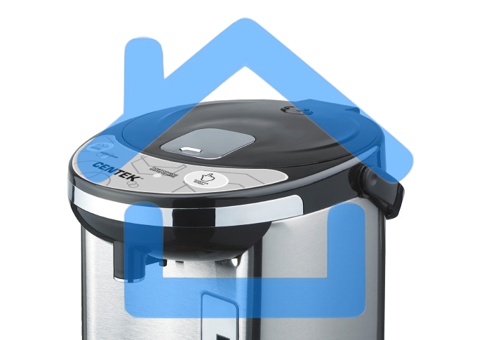 Термопот Centek CT-1084 (сталь) 6.0л, 750Вт, 2 способа подачи воды, двойная защита от перегрева