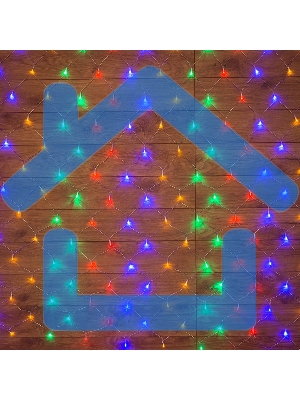 Гирлянда Neon-night Сеть с контроллером 1.5х1.5м 150 LED мульти. прозрачный провод 12Вт 220В IP20