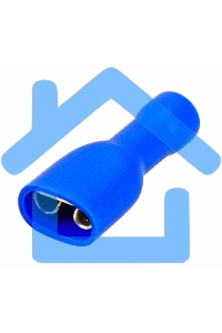 Клемма плоская Rexant, полностью изолированная гнездо - 7.4 мм, 1.5-2.5 мм², (РППи-м 2.5-(6.3) / FDFD2-250), в упак. 10 шт.