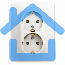 Розетка 2-м Glossa 16А с заземл. в сборе перламутр SchE GSL000624 Розетка 2-м Glossa 16А с заземл. в сборе перламутр SchE GSL000624