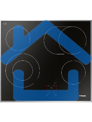 Встраиваемая варочная панель Hansa BHCI66706 Стеклокерамика, независимая, сенсорное управление, таймер, рамка, черная