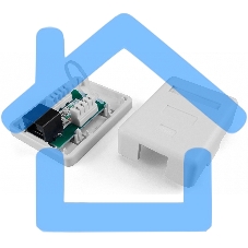 Розетка компьютерная Hyperline SB1-1-8P8C-C5e-WH RJ-45(8P8C), категория 5e, одинарная, внешняя, Dual IDC