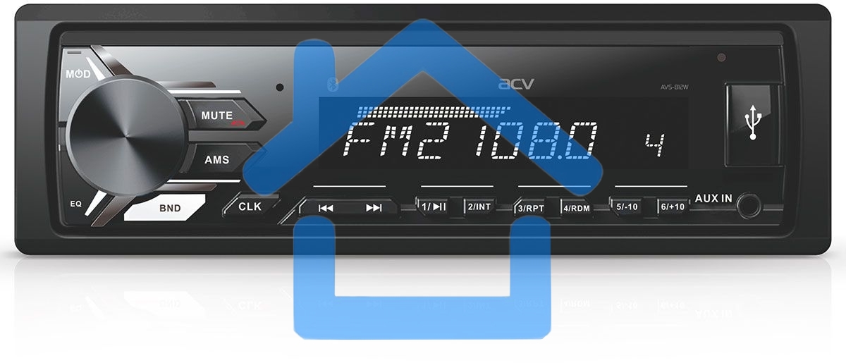 Автомагнитола ACV AVS-812BA 1DIN 4x50Вт
