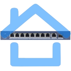 Коммутатор Hikvision DS-3E0510P-E 9G 1SFP 8PoE+ 110W неуправляемый