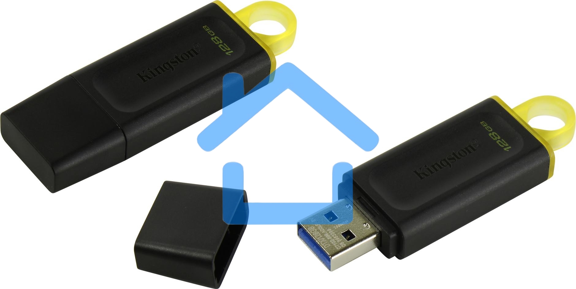 Флешка USB R/W Kingston 128Gb USB3.2 Gen1 DataTraveler Exodia (Black + Yellow)