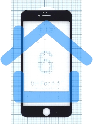 Защитное стекло 4D для Apple iPhone 6/6S Plus черный