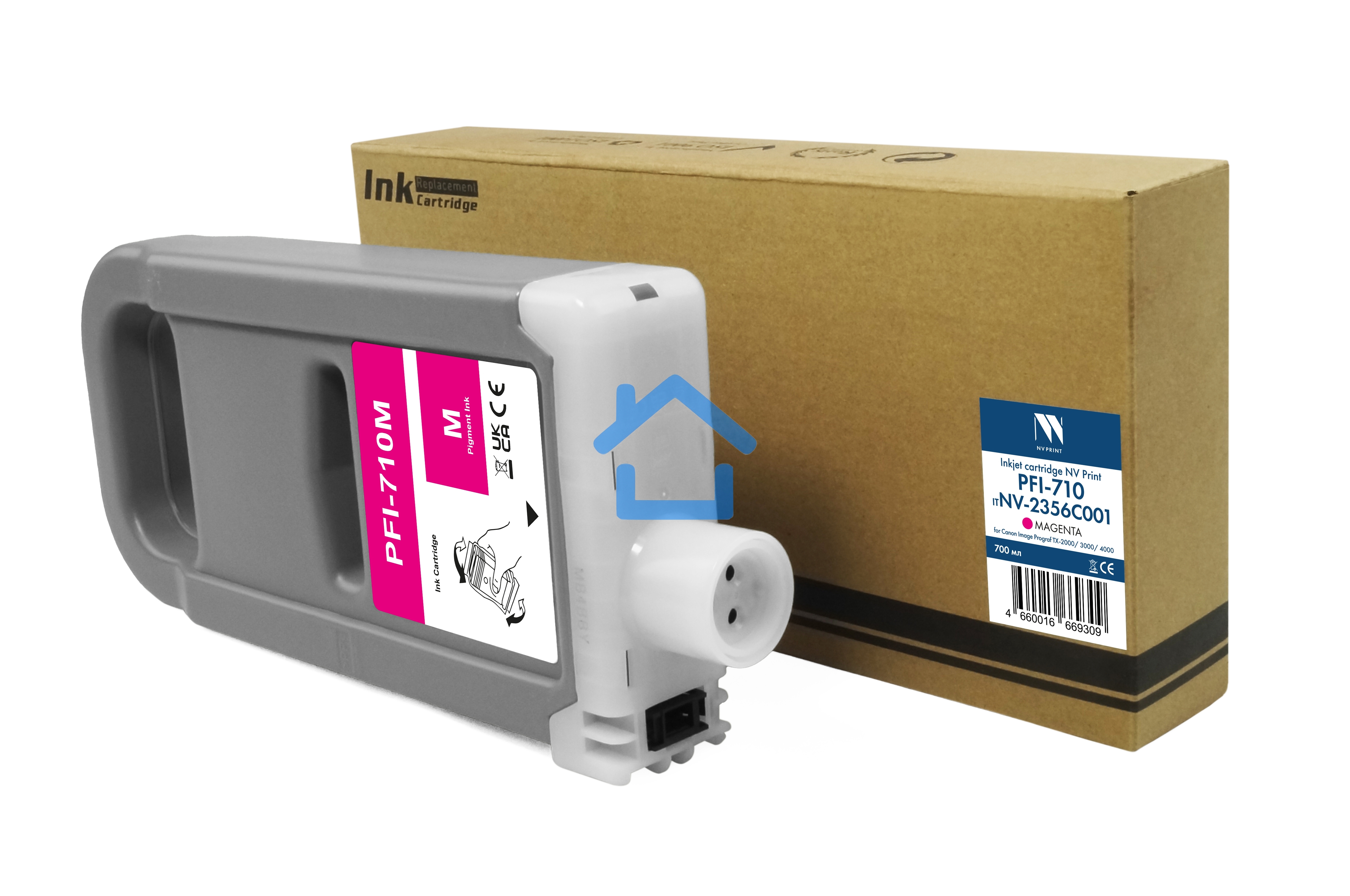 Струйный картридж NVPrint PFI-710M (NV-2356C001) Magenta для Canon ImagePrograf TX-2000/3000/4000 (700 мл) совместимый