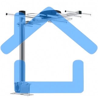 Антенна телевизионная Hyundai H-TAE100 9дБ пассивная серебристый