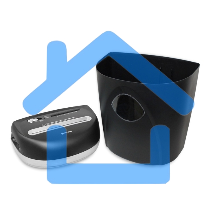 Шредер ГЕЛЕОС Уничтожитель документов УП23-4 DIN P-4 (4 ур-нь секр.), фрагмент 3,9х35мм, 14-16 лист (70г/м2), CD/пл.карты/скрепки/скобы, 23 л.