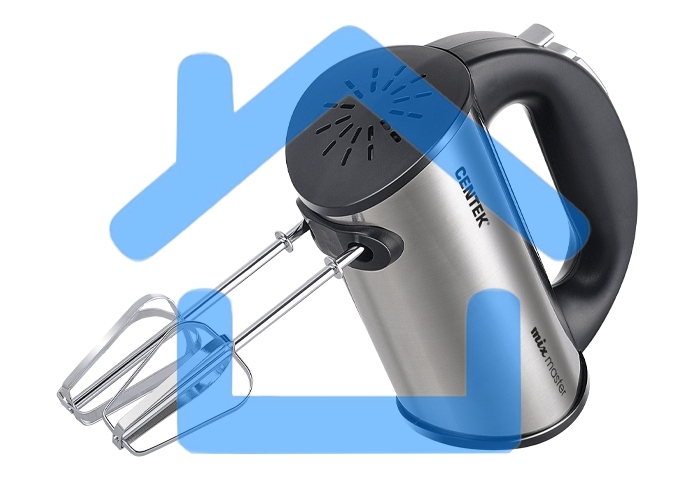 Миксер ручной Centek CT-1108 черный/стальной, 600 Вт