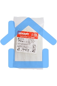 Хомут-стяжкa нейлоновая под винт Rexant 100x3,6 мм, белая, упаковка 100 шт.