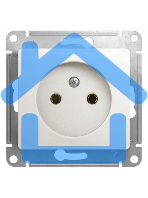 Механизм розетки 1-м СП Glossa 16А IP20 без заземл. перламутр SchE GSL000641