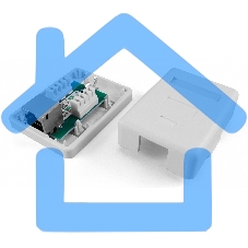 Розетка компьютерная Hyperline SB1-1-8P8C-C5e-SH-WH RJ-45(8P8C), категория 5e, экранированная, одинарная, внешняя, Dual IDC