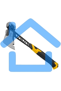 Топор цельнокованый Denzel 600 г, двухкомпонентная обрезиненная рукоятка