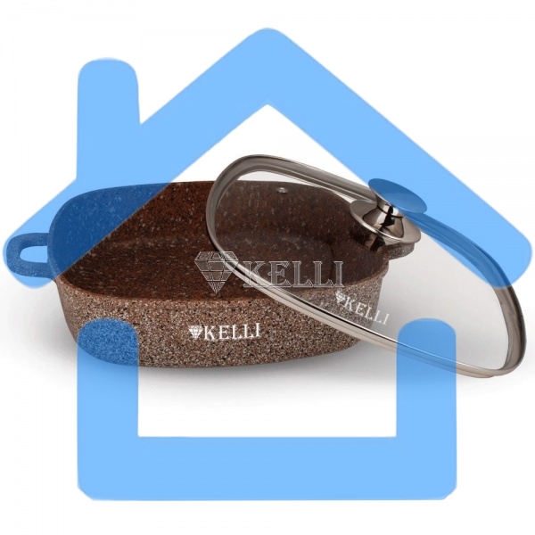 Сковорода-сотейник KELLI KL-4059-28 28см. 4,5л ОБЪЕМ 4,5л из высокопрочного алюминия с гранитным покрытием, с индукционным дном. Силиконовые накладки для ручек съемные. Стеклянная крышка с паровыпуском. Пригодна для всех видов плит, в том числе индукционн