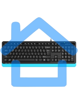 Клавиатура A4Tech Fstyler FKS10 проводная, USB, черный/синий