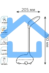 Светильник Gauss Qplus GTL701 (GT7014) настольный LED розовый 6Вт