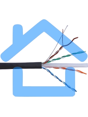 Кабель информационный Lanmaster TWT-6UTP-UNV кат.6 UTP 4 пары 23AWG LSZH универсальный 305м черный