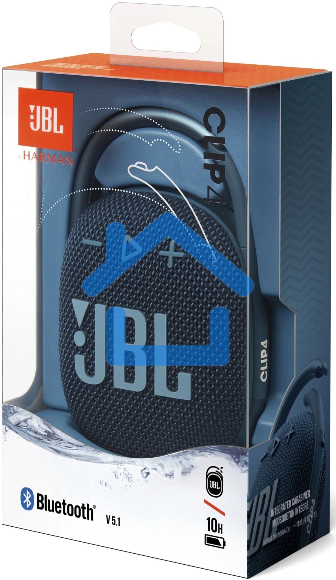 Портативная акустическая система JBL CLIP 4, синий