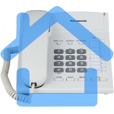 Телефон проводной Panasonic KX-TS2388RUW белый индикатор вызова,повторный набор последнего номера,4 уровня громкости звонка