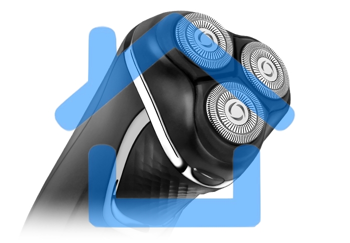 Электробритва Centek CT-2182 ротор, 5 плавающих головок, аккумулятор + работа от сети, влажное бритье