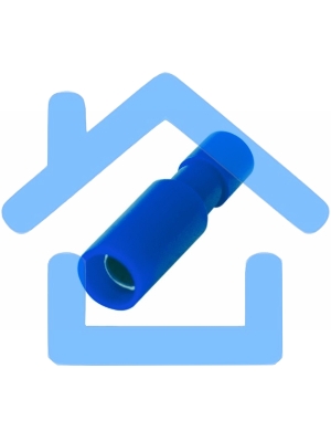 Разъем штекерный полностью изолированный гнездо 4 мм 1.5-2.5 мм² (РШПи-м 2.5-4/РШИм 2-5-4) синий Rexant