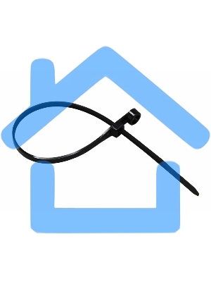 Хомут-стяжкa нейлоновая под винт Rexant 200x4,3 мм, черная, упаковка 100 шт.