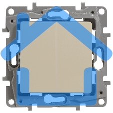 Переключатель 2кл. 10AX, сл.кость ETIKA 