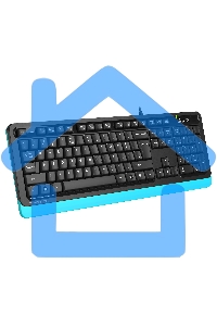 Клавиатура A4Tech Fstyler FKS10 проводная, USB, черный/синий