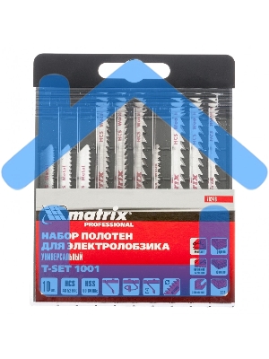 Набор полотен Matrix для электролобзика универсальный, 10 шт, T-SET1001