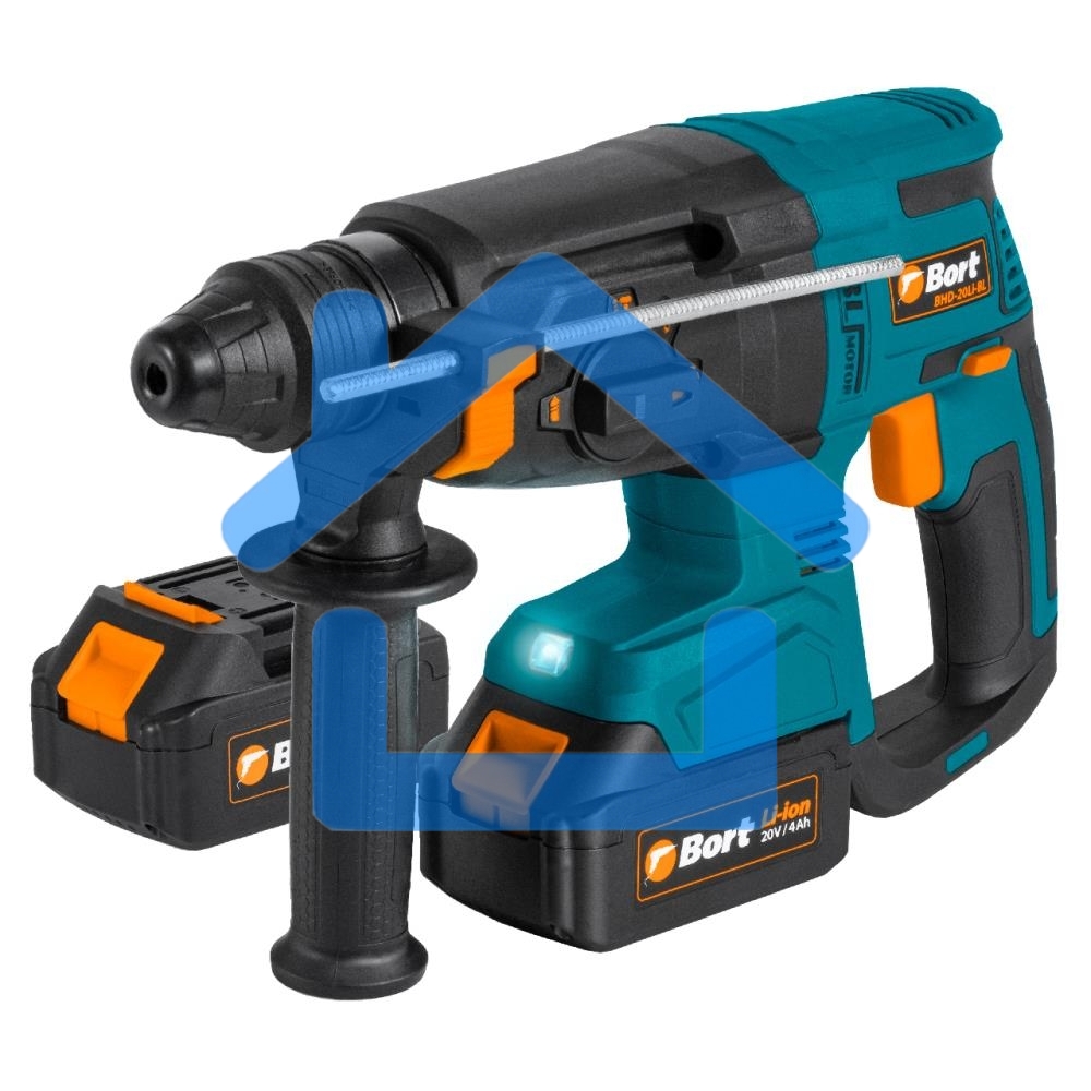 Перфоратор аккумуляторный Bort BHD-20Li-BL (2x4,0А.ч) (93412697) Напряжение аккумуляторной батареи 20 В; Двигатель Бесщеточный двигатель; Энергоемкость аккумуляторной батареи 4 Ач; Тип аккумуляторной батареи Li-Ion; Скорость холостого хода ...1200 об/мин;