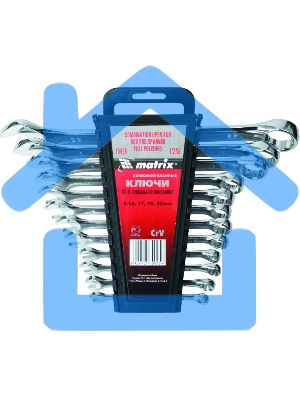 Набор комбинированных ключей Matrix (6-22 мм) 12 шт.