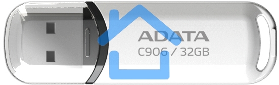 Флешка USB ADATA C906 (AC906-32G-RWH), 32Gb, USB 2.0, R/W 15/5, белый