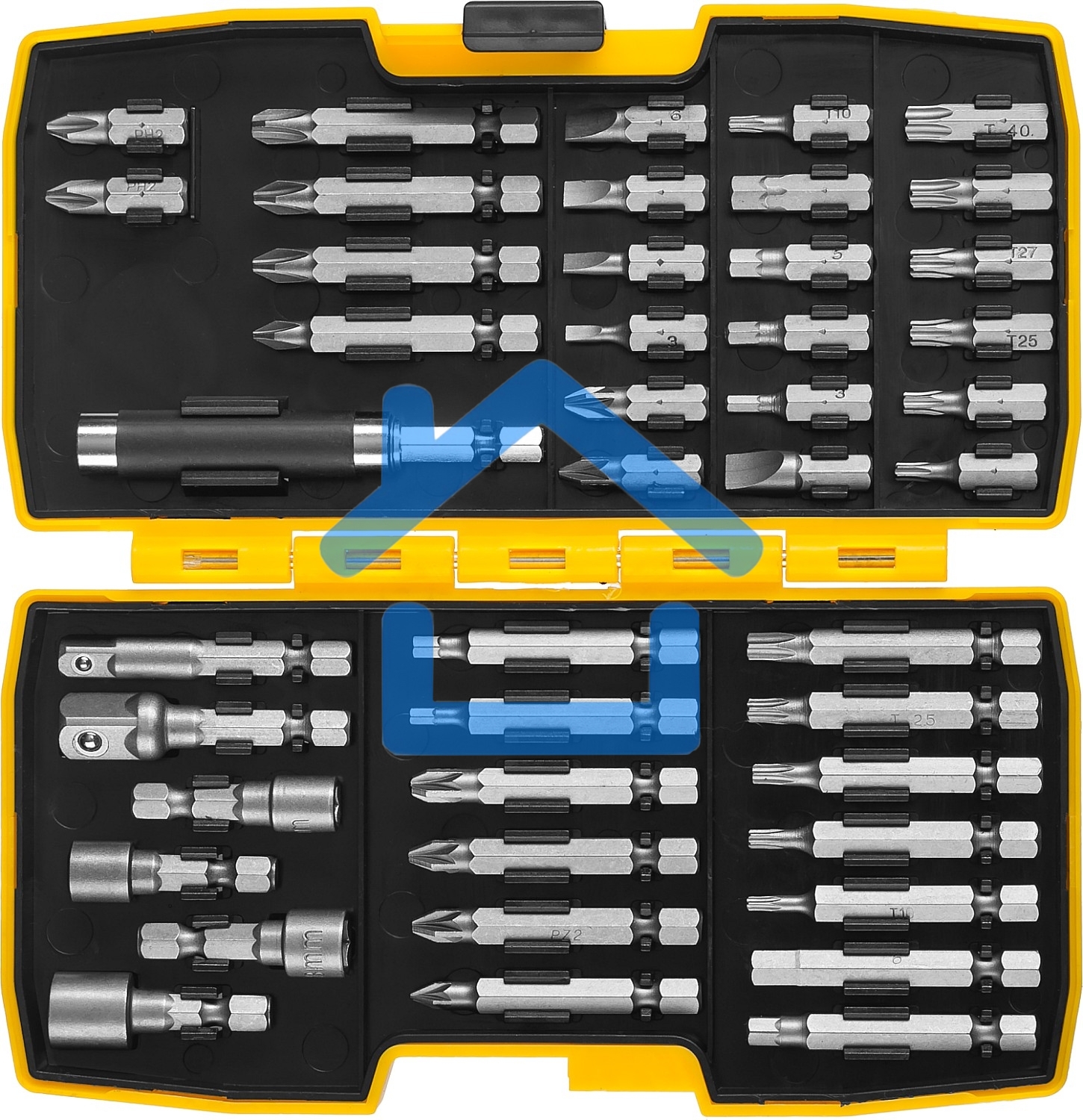 Набор STAYER PROFI: Биты многофункц. CR-MO, головок и адаптеров в боксе, 44 предмета 26135-H44