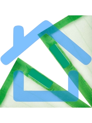 Дверная противомоскитная сетка зеленая (магниты пришиты по всей длине сетки!)