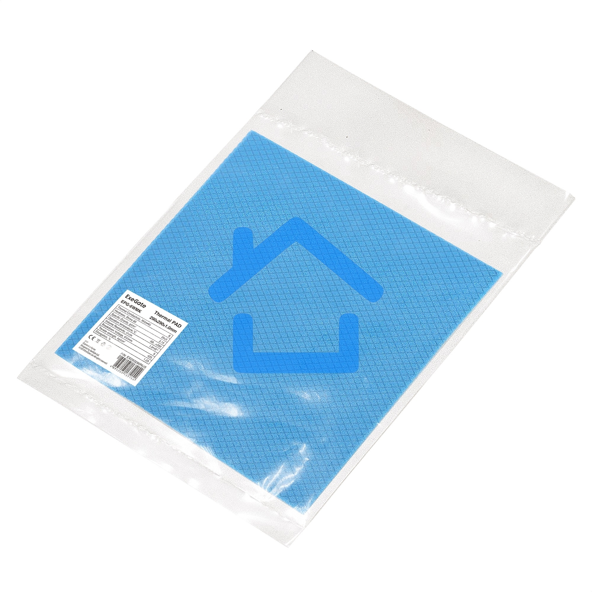 Термопрокладка ExeGate EPG-6WMK (290x290x1.0 мм, 6 Вт/ (м•К))