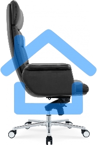 Кресло руководителя Cactus CS-LBK-AMSTERDAM кожа, крестов. алюминий