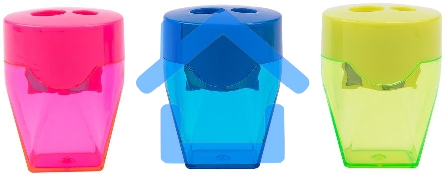 Точилка для карандашей ручная Deli E39768, 2 отверстия, пластик, ассорти