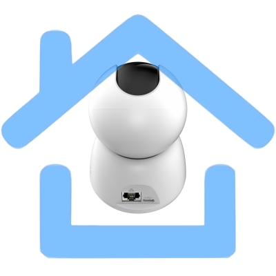 Мини-PT IP-видеокамера DAHUA DH-IPC-H5BP-0360B с Wi-Fi 2.4ГГц, 5Мп, 1/3” CMOS, объектив 3.6мм, обнаружение людей, ИК 10м, микрофон, динамик