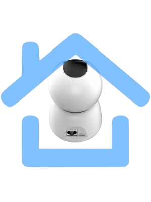 Мини-PT IP-видеокамера DAHUA DH-IPC-H5BP-0360B с Wi-Fi 2.4ГГц, 5Мп, 1/3” CMOS, объектив 3.6мм, обнаружение людей, ИК 10м, микрофон, динамик