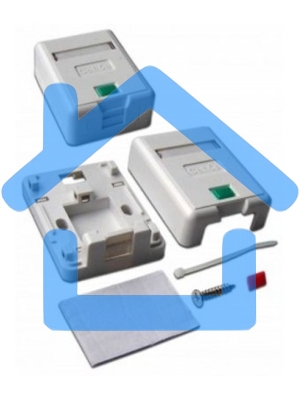 Коробка Lanmaster LAN-SA1/S-WH Keystone RJ45 кат.5e белый