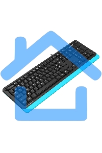 Клавиатура A4Tech Fstyler FKS10 проводная, USB, черный/синий