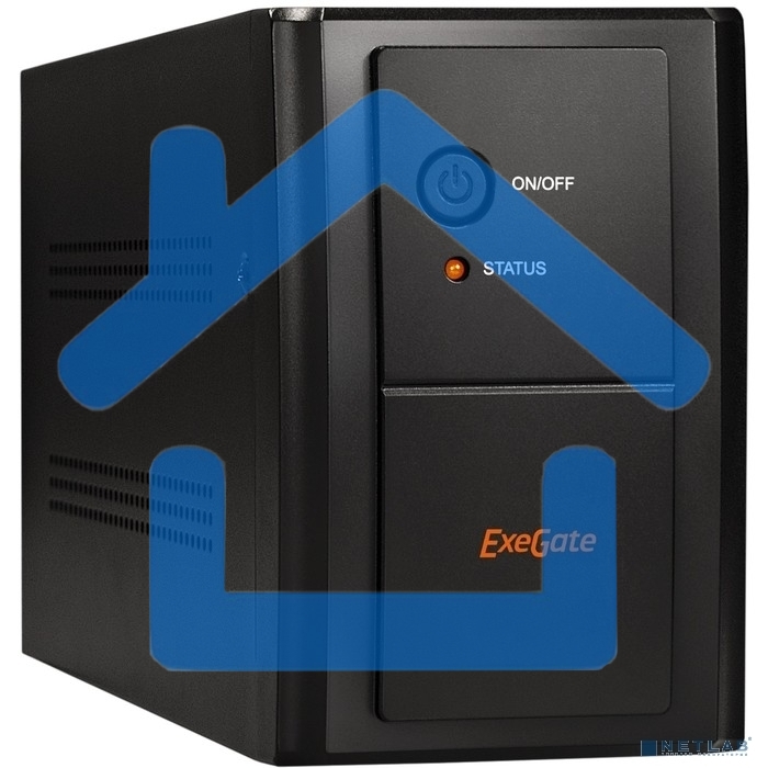 Источник бесперебойного питания ExeGate EP285490RUS SpecialPro UNB-1200.LED.AVR.EURO.RJ.USB<1200VA/750W, LED, AVR, 4 евророзетки, RJ45/11, USB, черный>
