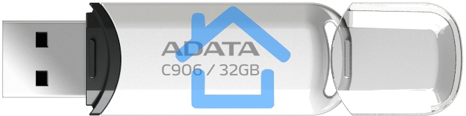 Флешка USB ADATA C906 (AC906-32G-RWH), 32Gb, USB 2.0, R/W 15/5, белый