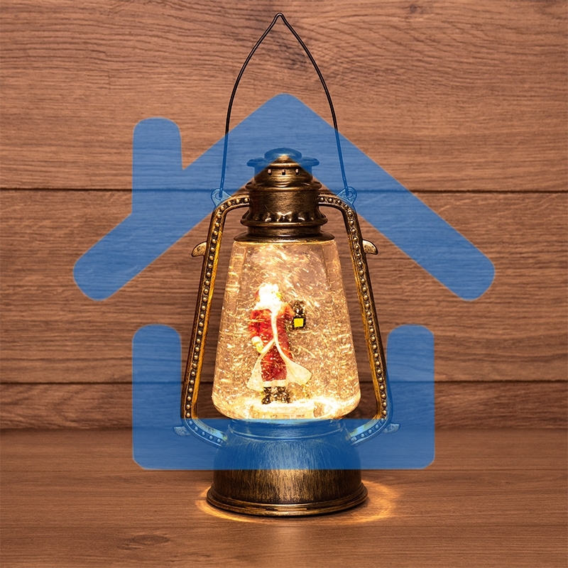 Декоративный фонарь Neon-night с эффектом снегопада и подсветкой 